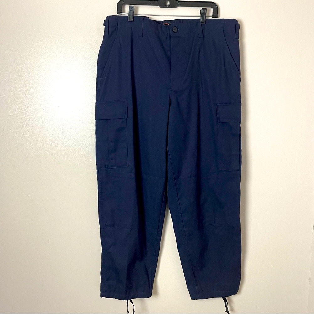 Tru Spec Tactical Pants Ripstop Cargo Pleated Front Navy Blue